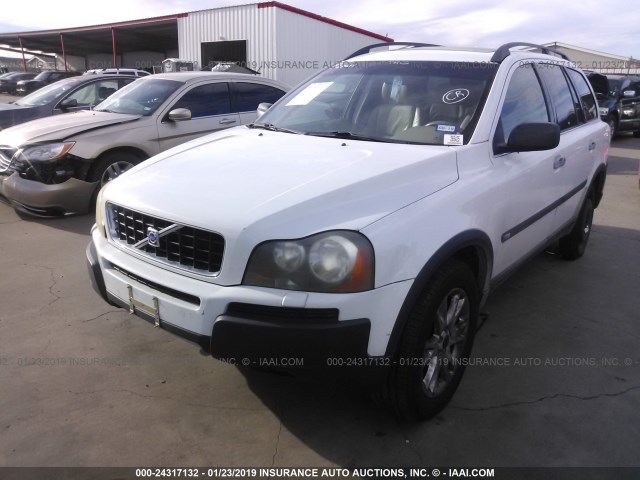 YV1CZ91H441042788 - 2004 VOLVO XC90 T6 WHITE photo 2