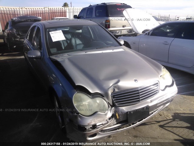 WDBRF40J24F546662 - 2004 MERCEDES-BENZ C 230K SPORT SEDAN GRAY photo 1