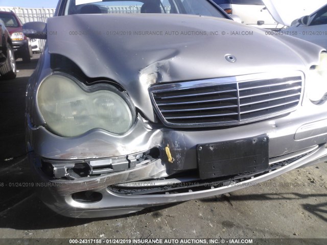 WDBRF40J24F546662 - 2004 MERCEDES-BENZ C 230K SPORT SEDAN GRAY photo 6