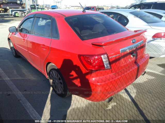 JF1GE61628G500675 - 2008 SUBARU IMPREZA 2.5I RED photo 3