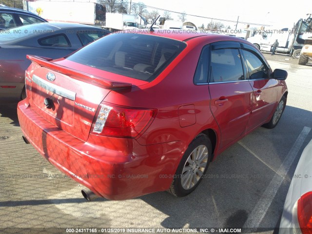 JF1GE61628G500675 - 2008 SUBARU IMPREZA 2.5I RED photo 4