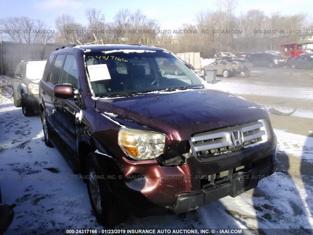 5FNYF28238B001630 - 2008 HONDA PILOT VP PURPLE photo 1