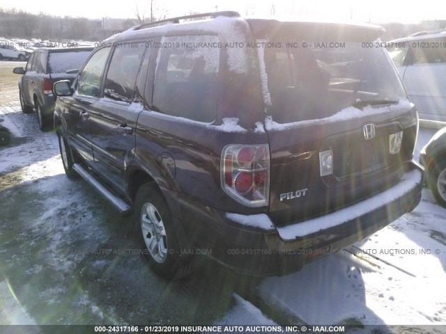 5FNYF28238B001630 - 2008 HONDA PILOT VP PURPLE photo 3