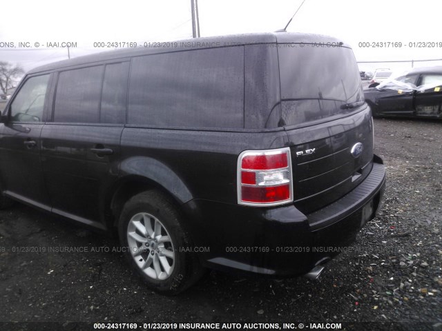 2FMGK5B8XEBD14653 - 2014 FORD FLEX SE BLACK photo 3