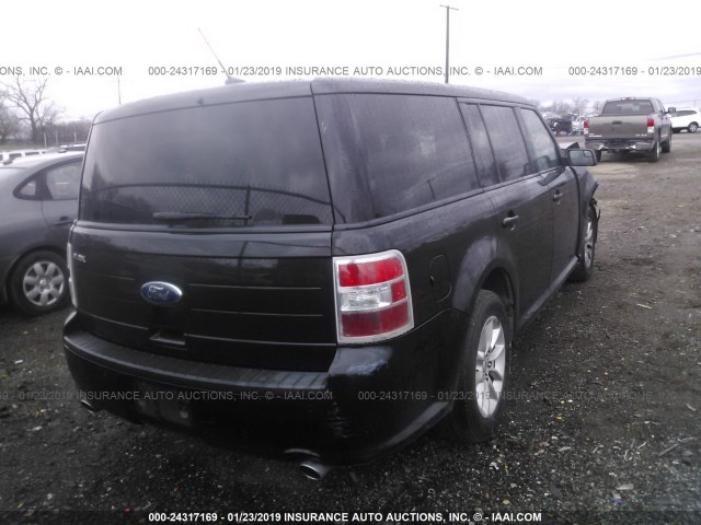 2FMGK5B8XEBD14653 - 2014 FORD FLEX SE BLACK photo 4