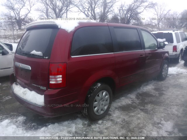 2A8HR44E29R549068 - 2009 CHRYSLER TOWN & COUNTRY LX RED photo 4