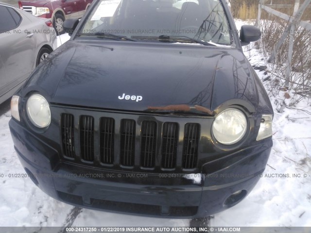 1J4NT4FBXAD601983 - 2010 JEEP COMPASS SPORT BLACK photo 6