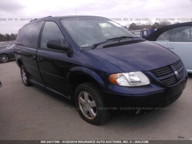 2D4GP44L75R210620 - 2005 DODGE GRAND CARAVAN SXT Azul foto 1