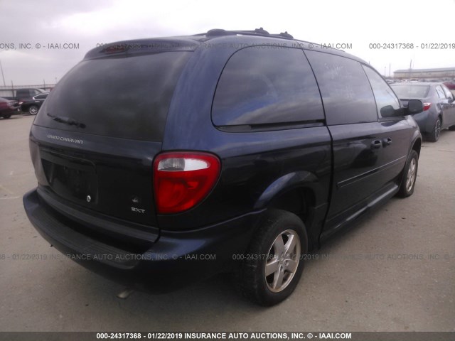 2D4GP44L75R210620 - 2005 DODGE GRAND CARAVAN SXT Azul foto 4