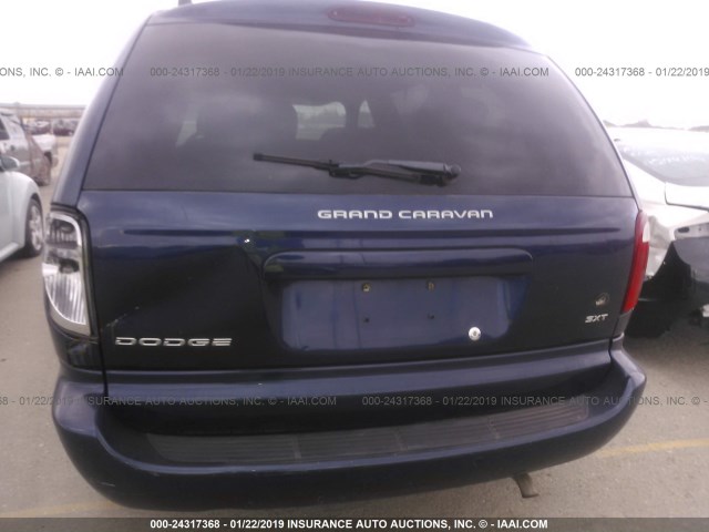 2D4GP44L75R210620 - 2005 DODGE GRAND CARAVAN SXT Azul foto 6