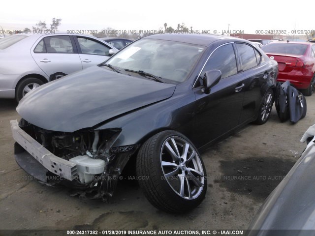 JTHBK262685058344 - 2008 LEXUS IS 250 GRAY photo 2