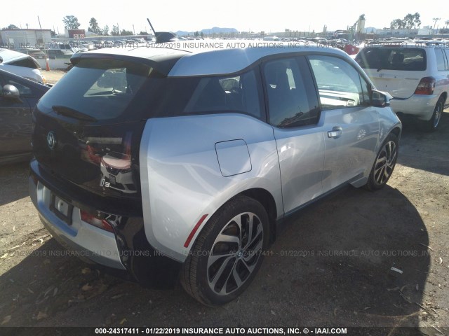 WBY1Z2C56EV284837 - 2014 BMW I3 BEV SILVER photo 4