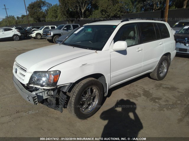 JTEGP21AX40023316 - 2004 TOYOTA HIGHLANDER LIMITED WHITE photo 2