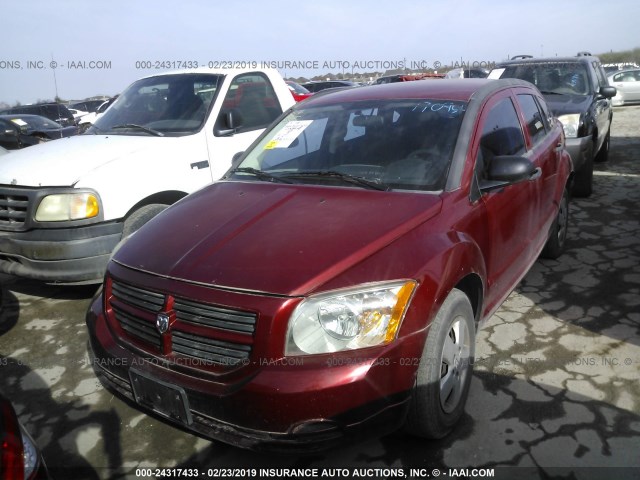 1B3HB28C99D170906 - 2009 DODGE CALIBER SE RED photo 2