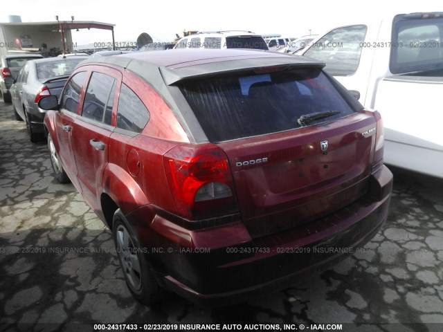 1B3HB28C99D170906 - 2009 DODGE CALIBER SE RED photo 3