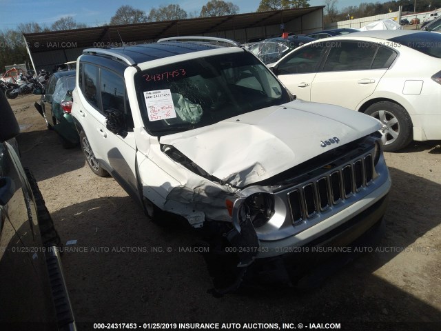 ZACCJADT7FPB38478 - 2015 JEEP RENEGADE LIMITED WHITE photo 1