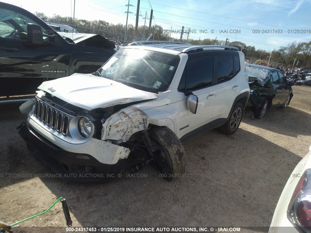 ZACCJADT7FPB38478 - 2015 JEEP RENEGADE LIMITED WHITE photo 2