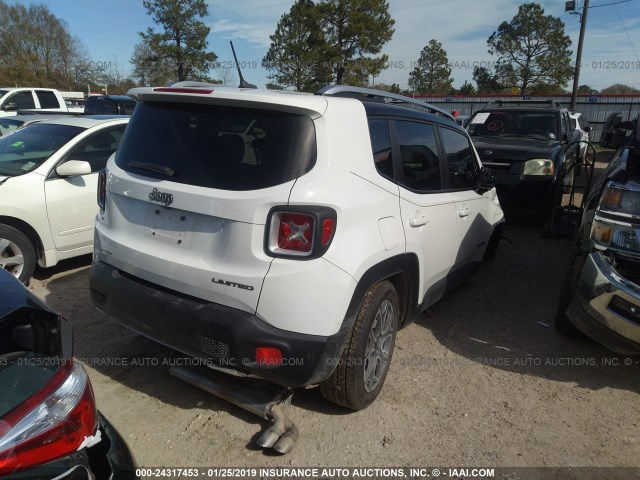 ZACCJADT7FPB38478 - 2015 JEEP RENEGADE LIMITED WHITE photo 4