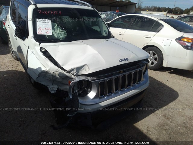 ZACCJADT7FPB38478 - 2015 JEEP RENEGADE LIMITED WHITE photo 6