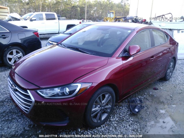 5NPD84LF3HH021313 - 2017 HYUNDAI ELANTRA SE/VALUE/LIMITED RED photo 2