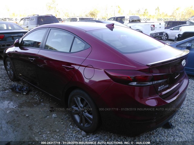 5NPD84LF3HH021313 - 2017 HYUNDAI ELANTRA SE/VALUE/LIMITED RED photo 3