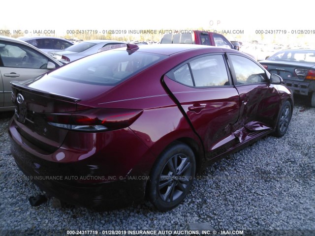 5NPD84LF3HH021313 - 2017 HYUNDAI ELANTRA SE/VALUE/LIMITED RED photo 4