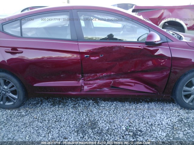 5NPD84LF3HH021313 - 2017 HYUNDAI ELANTRA SE/VALUE/LIMITED RED photo 6