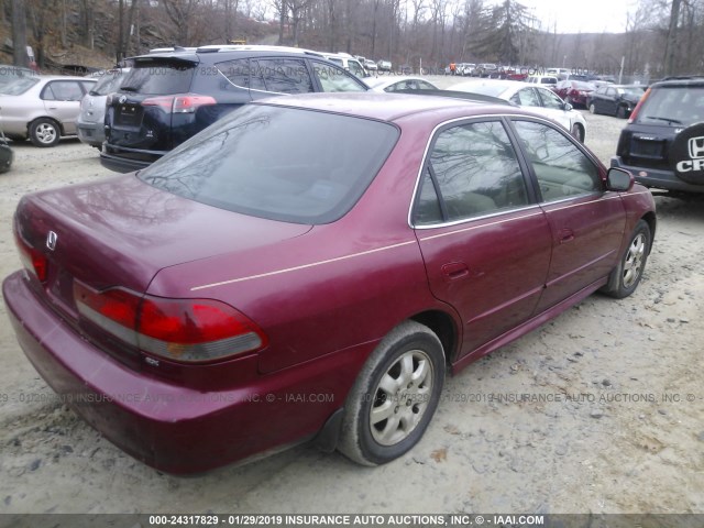 1HGCG66891A014615 - 2001 HONDA ACCORD EX RED photo 4