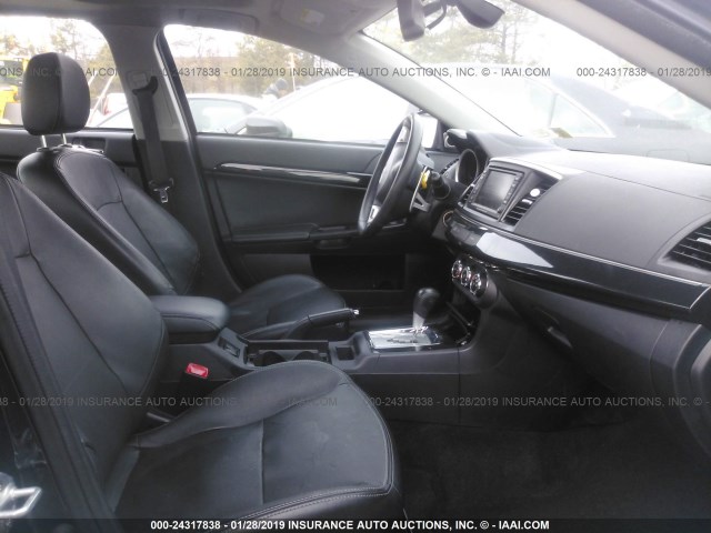 JA32U8FW7CU021687 - 2012 MITSUBISHI LANCER GT BLACK photo 5