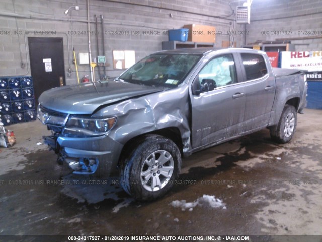 1GCGTCEN6J1115189 - 2018 CHEVROLET COLORADO LT GRAY photo 2