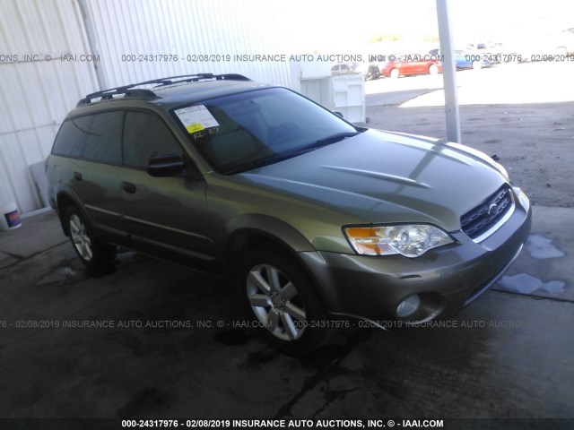 4S4BP61C677331758 - 2007 SUBARU LEGACY OUTBACK 2.5I GREEN photo 1