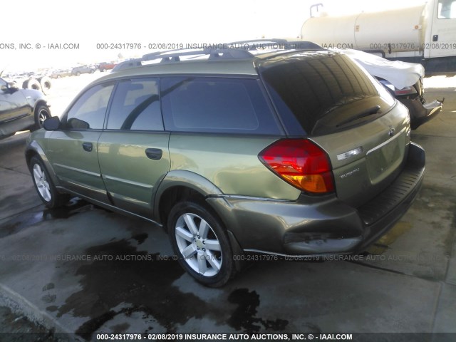 4S4BP61C677331758 - 2007 SUBARU LEGACY OUTBACK 2.5I GREEN photo 3