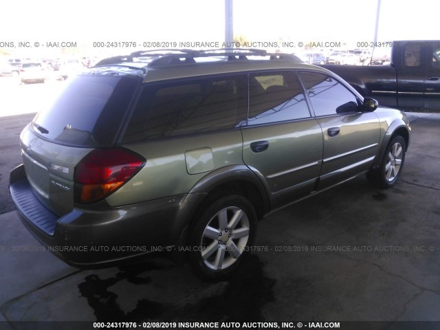 4S4BP61C677331758 - 2007 SUBARU LEGACY OUTBACK 2.5I GREEN photo 4