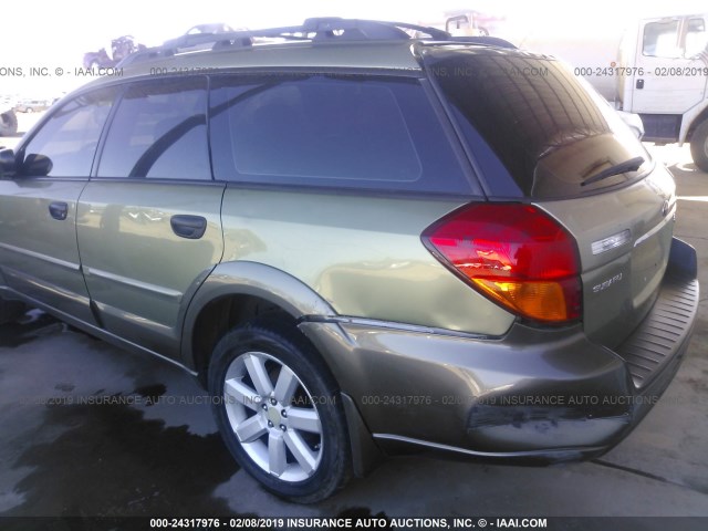 4S4BP61C677331758 - 2007 SUBARU LEGACY OUTBACK 2.5I GREEN photo 6