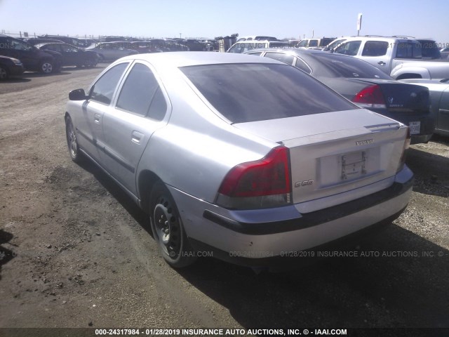 YV1RS61T542347339 - 2004 VOLVO S60 SILVER photo 3