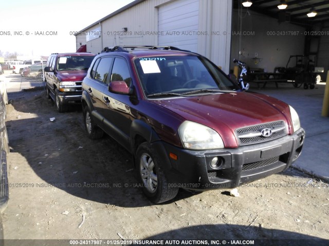 KM8JN12D27U620701 - 2007 HYUNDAI TUCSON SE/LIMITED BURGUNDY photo 1