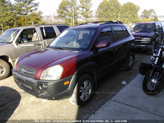 KM8JN12D27U620701 - 2007 HYUNDAI TUCSON SE/LIMITED BURGUNDY photo 2