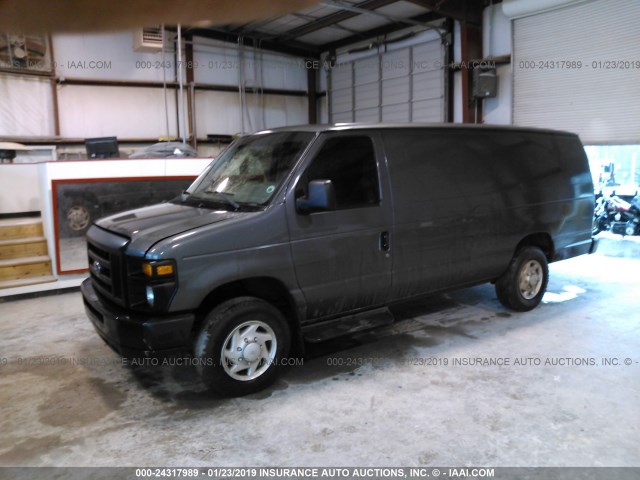 1FTNS24L19DA01552 - 2009 FORD ECONOLINE E250 VAN GRAY photo 2