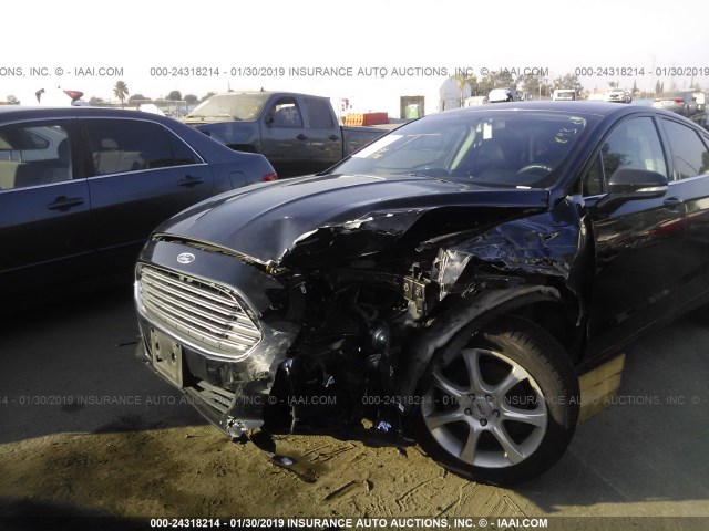 3FA6P0LU4ER163980 - 2014 FORD FUSION SE HYBRID BLACK photo 6