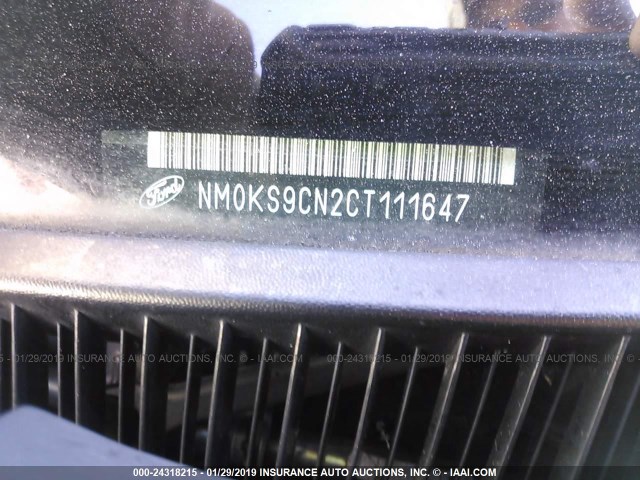 NM0KS9CN2CT111647 - 2012 FORD TRANSIT CONNECT XLT PREMIUM SILVER photo 9