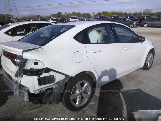 1C3CDFBB3GD563943 - 2016 DODGE DART SXT WHITE photo 4