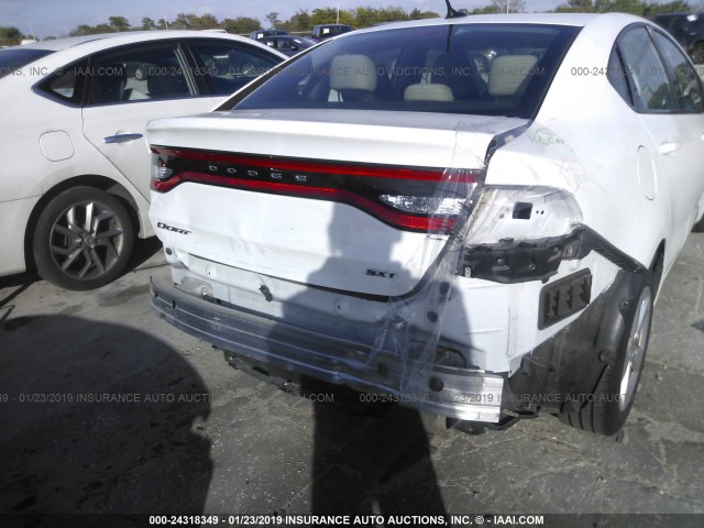 1C3CDFBB3GD563943 - 2016 DODGE DART SXT WHITE photo 6