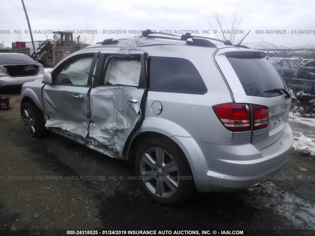 3D4GG67V29T574956 - 2009 DODGE JOURNEY R/T SILVER photo 3