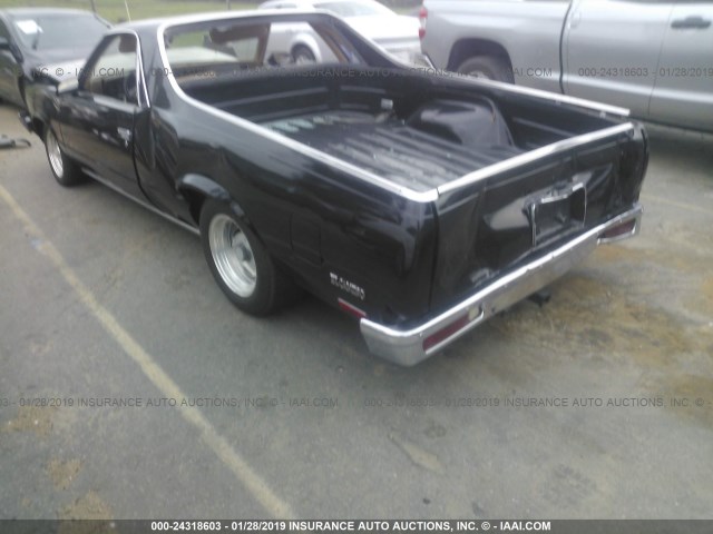 3GCCW80H5HS908089 - 1987 CHEVROLET EL CAMINO BLACK photo 3