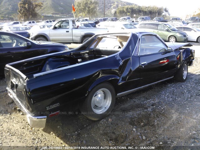 3GCCW80H5HS908089 - 1987 CHEVROLET EL CAMINO BLACK photo 4