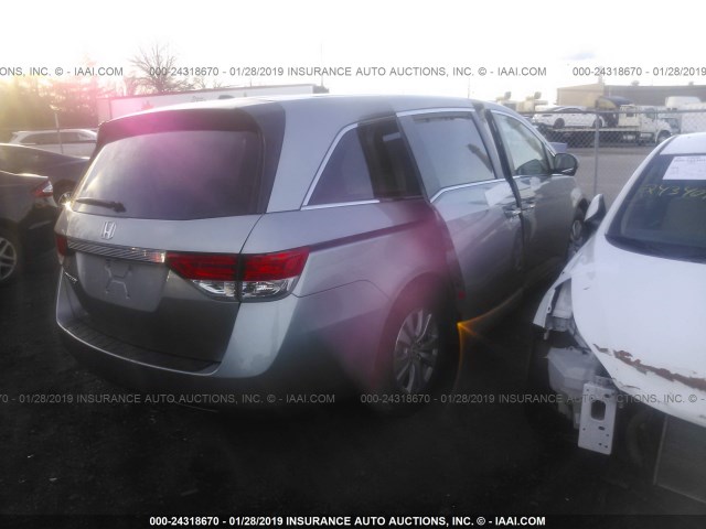 5FNRL5H68GB070782 - 2016 HONDA ODYSSEY EXL GRAY photo 4