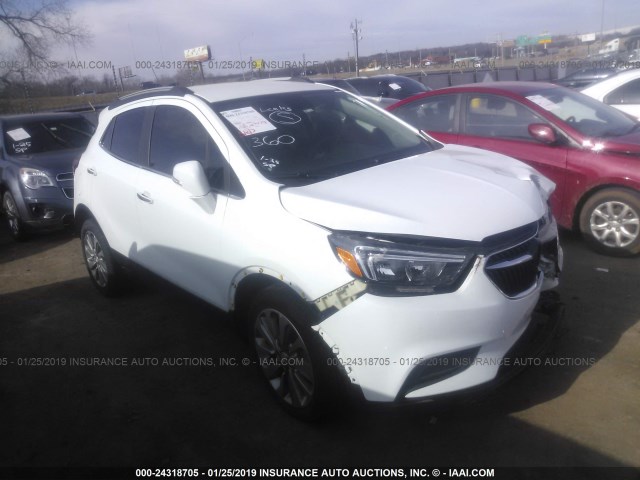 KL4CJASBXJB704480 - 2018 BUICK ENCORE PREFERRED WHITE photo 1