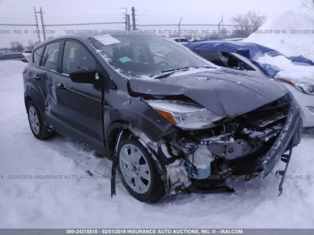 1FMCU0F79EUC65520 - 2014 FORD ESCAPE S GRAY photo 1