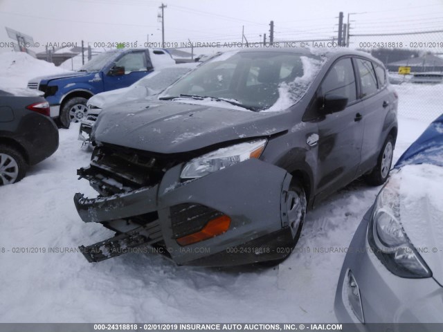 1FMCU0F79EUC65520 - 2014 FORD ESCAPE S GRAY photo 2