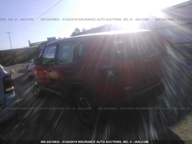 ZACCJAAT0FPB71433 - 2015 JEEP RENEGADE SPORT RED photo 3